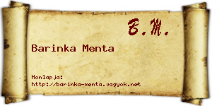 Barinka Menta névjegykártya